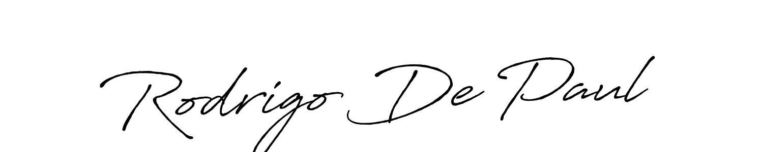 Also we have Rodrigo De Paul name is the best signature style. Create professional handwritten signature collection using Antro_Vectra_Bolder autograph style. Rodrigo De Paul signature style 7 images and pictures png