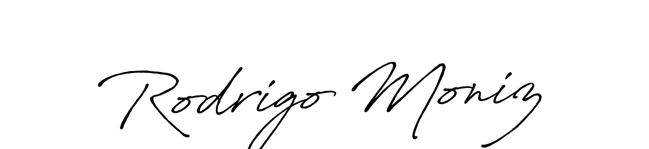 How to make Rodrigo Moniz signature? Antro_Vectra_Bolder is a professional autograph style. Create handwritten signature for Rodrigo Moniz name. Rodrigo Moniz signature style 7 images and pictures png