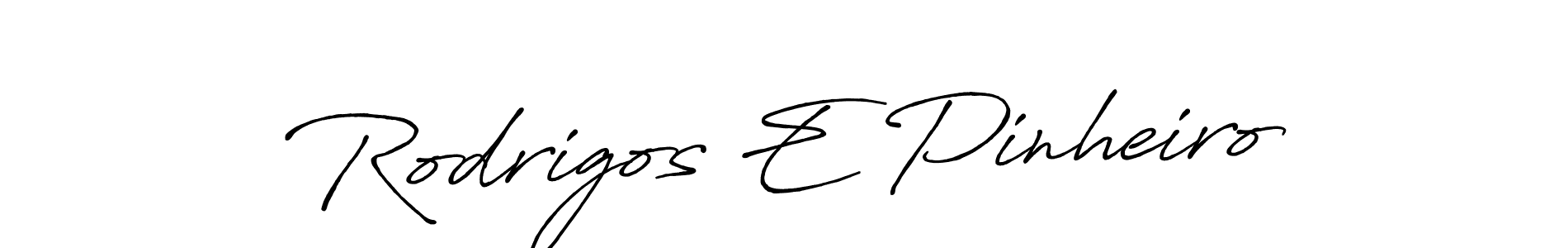 How to make Rodrigos E Pinheiro signature? Antro_Vectra_Bolder is a professional autograph style. Create handwritten signature for Rodrigos E Pinheiro name. Rodrigos E Pinheiro signature style 7 images and pictures png