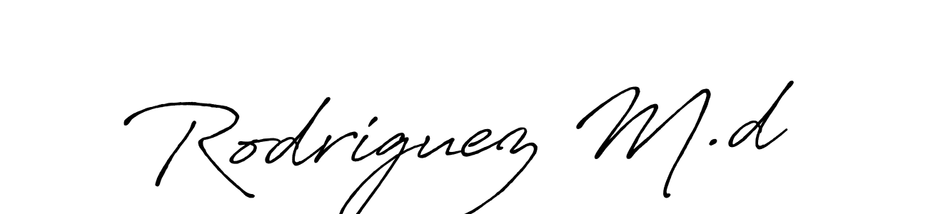 It looks lik you need a new signature style for name Rodriguez M.d. Design unique handwritten (Antro_Vectra_Bolder) signature with our free signature maker in just a few clicks. Rodriguez M.d signature style 7 images and pictures png