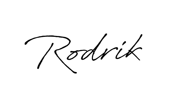 Rodrik stylish signature style. Best Handwritten Sign (Antro_Vectra_Bolder) for my name. Handwritten Signature Collection Ideas for my name Rodrik. Rodrik signature style 7 images and pictures png