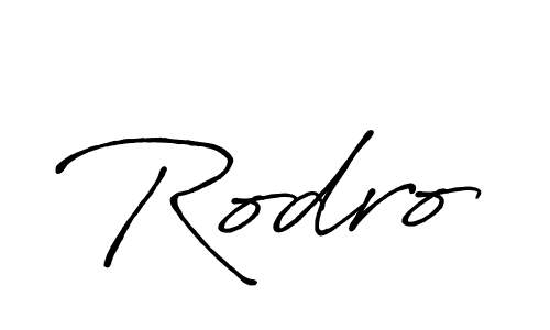 Use a signature maker to create a handwritten signature online. With this signature software, you can design (Antro_Vectra_Bolder) your own signature for name Rodro. Rodro signature style 7 images and pictures png