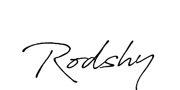 Make a beautiful signature design for name Rodshy. With this signature (Antro_Vectra_Bolder) style, you can create a handwritten signature for free. Rodshy signature style 7 images and pictures png