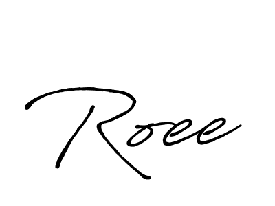 Roee stylish signature style. Best Handwritten Sign (Antro_Vectra_Bolder) for my name. Handwritten Signature Collection Ideas for my name Roee. Roee signature style 7 images and pictures png