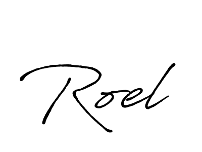 How to make Roel name signature. Use Antro_Vectra_Bolder style for creating short signs online. This is the latest handwritten sign. Roel signature style 7 images and pictures png