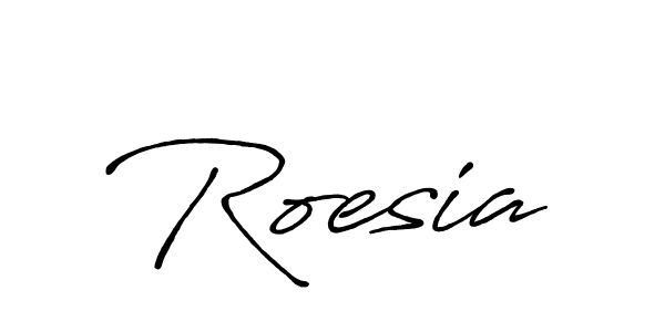 How to make Roesia name signature. Use Antro_Vectra_Bolder style for creating short signs online. This is the latest handwritten sign. Roesia signature style 7 images and pictures png