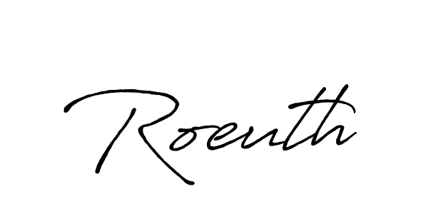 Use a signature maker to create a handwritten signature online. With this signature software, you can design (Antro_Vectra_Bolder) your own signature for name Roeuth. Roeuth signature style 7 images and pictures png