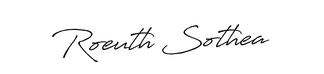 How to make Roeuth Sothea name signature. Use Antro_Vectra_Bolder style for creating short signs online. This is the latest handwritten sign. Roeuth Sothea signature style 7 images and pictures png