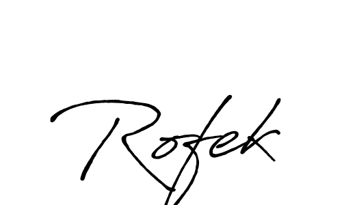 Use a signature maker to create a handwritten signature online. With this signature software, you can design (Antro_Vectra_Bolder) your own signature for name Rofek. Rofek signature style 7 images and pictures png