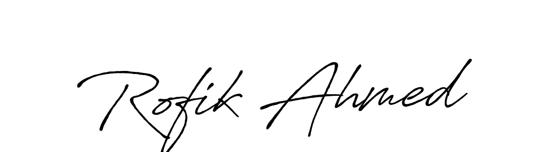 This is the best signature style for the Rofik Ahmed name. Also you like these signature font (Antro_Vectra_Bolder). Mix name signature. Rofik Ahmed signature style 7 images and pictures png