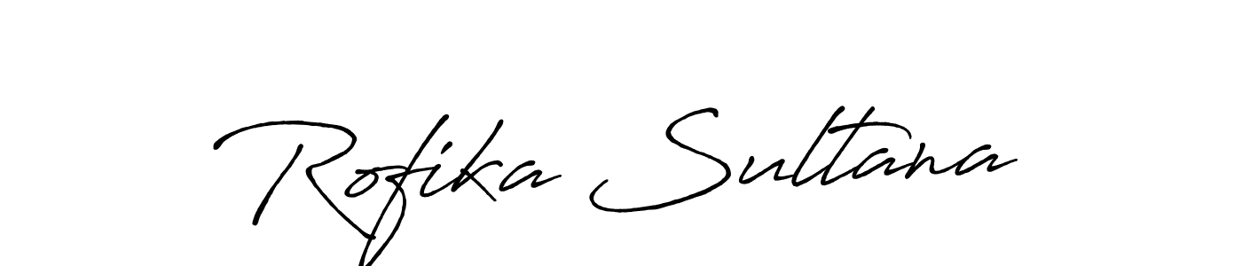 Make a beautiful signature design for name Rofika Sultana. With this signature (Antro_Vectra_Bolder) style, you can create a handwritten signature for free. Rofika Sultana signature style 7 images and pictures png