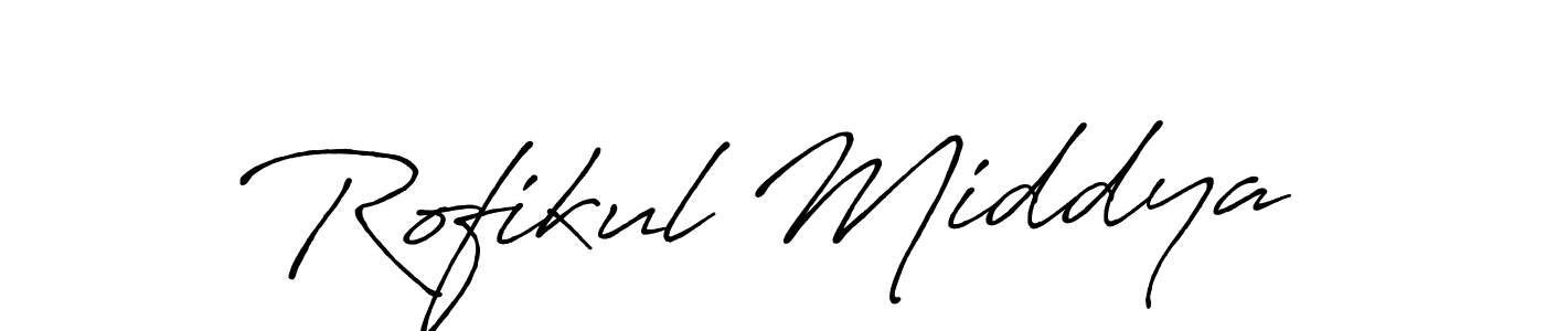 Similarly Antro_Vectra_Bolder is the best handwritten signature design. Signature creator online .You can use it as an online autograph creator for name Rofikul Middya. Rofikul Middya signature style 7 images and pictures png