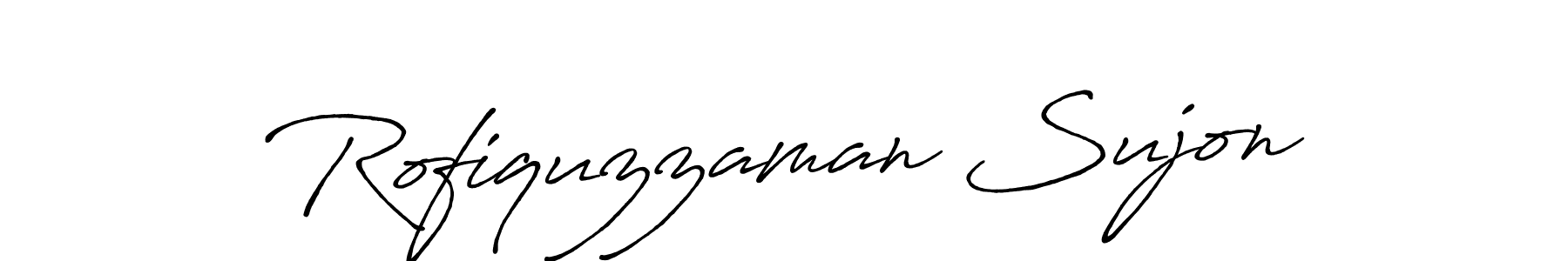 Also You can easily find your signature by using the search form. We will create Rofiquzzaman Sujon name handwritten signature images for you free of cost using Antro_Vectra_Bolder sign style. Rofiquzzaman Sujon signature style 7 images and pictures png