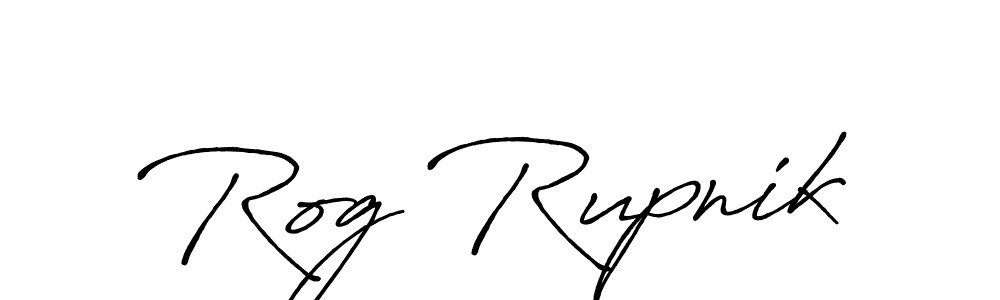 Create a beautiful signature design for name Rog Rupnik. With this signature (Antro_Vectra_Bolder) fonts, you can make a handwritten signature for free. Rog Rupnik signature style 7 images and pictures png