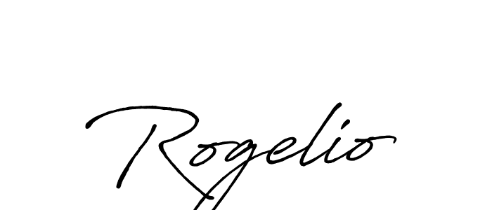 Create a beautiful signature design for name Rogelio. With this signature (Antro_Vectra_Bolder) fonts, you can make a handwritten signature for free. Rogelio signature style 7 images and pictures png