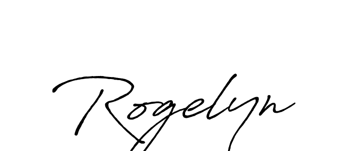 Use a signature maker to create a handwritten signature online. With this signature software, you can design (Antro_Vectra_Bolder) your own signature for name Rogelyn. Rogelyn signature style 7 images and pictures png