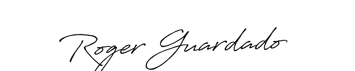 Use a signature maker to create a handwritten signature online. With this signature software, you can design (Antro_Vectra_Bolder) your own signature for name Roger Guardado . Roger Guardado  signature style 7 images and pictures png