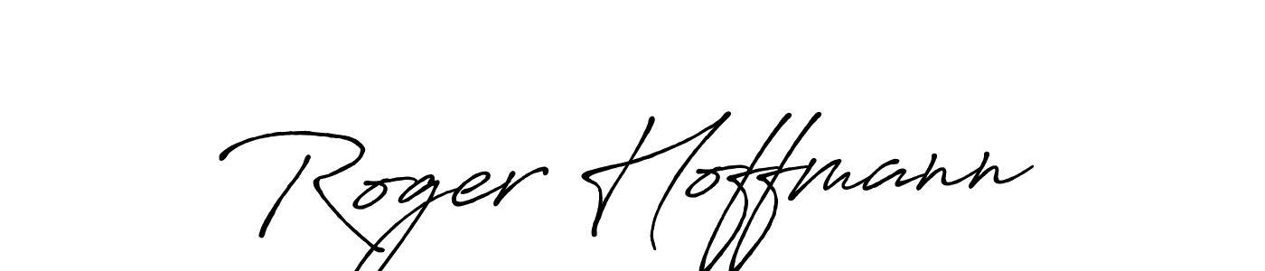 Make a beautiful signature design for name Roger Hoffmann. With this signature (Antro_Vectra_Bolder) style, you can create a handwritten signature for free. Roger Hoffmann signature style 7 images and pictures png