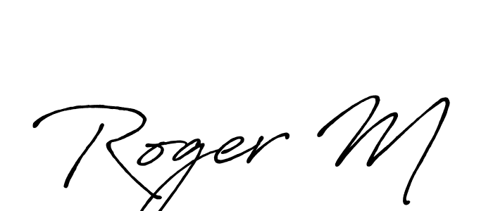 if you are searching for the best signature style for your name Roger M. so please give up your signature search. here we have designed multiple signature styles  using Antro_Vectra_Bolder. Roger M signature style 7 images and pictures png