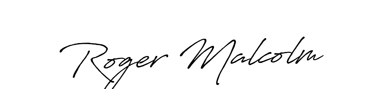 Create a beautiful signature design for name Roger Malcolm. With this signature (Antro_Vectra_Bolder) fonts, you can make a handwritten signature for free. Roger Malcolm signature style 7 images and pictures png