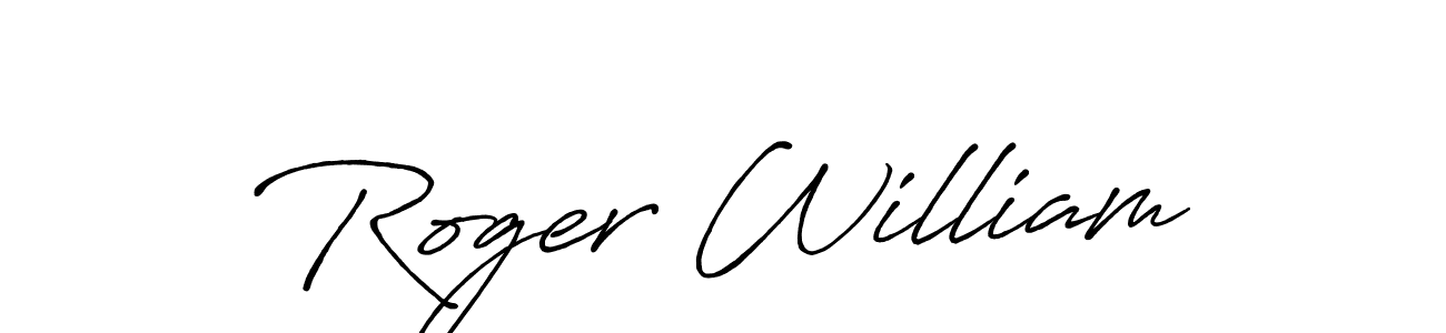 Make a beautiful signature design for name Roger William. With this signature (Antro_Vectra_Bolder) style, you can create a handwritten signature for free. Roger William signature style 7 images and pictures png