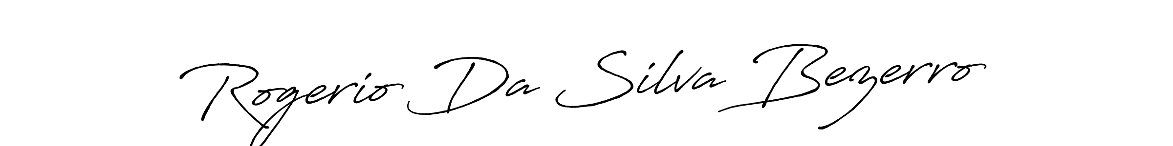 Antro_Vectra_Bolder is a professional signature style that is perfect for those who want to add a touch of class to their signature. It is also a great choice for those who want to make their signature more unique. Get Rogerio Da Silva Bezerro name to fancy signature for free. Rogerio Da Silva Bezerro signature style 7 images and pictures png