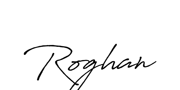 Make a beautiful signature design for name Roghan. With this signature (Antro_Vectra_Bolder) style, you can create a handwritten signature for free. Roghan signature style 7 images and pictures png