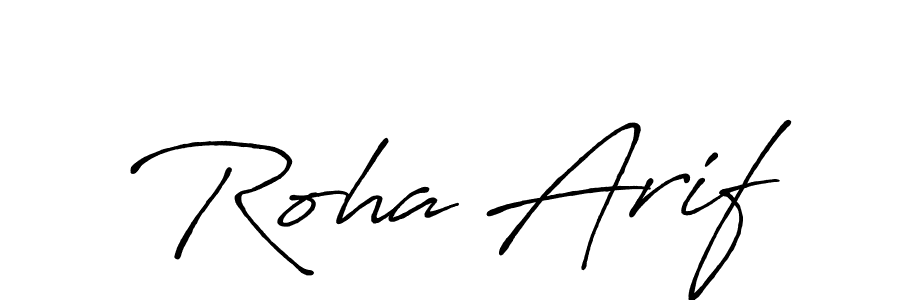 Similarly Antro_Vectra_Bolder is the best handwritten signature design. Signature creator online .You can use it as an online autograph creator for name Roha Arif. Roha Arif signature style 7 images and pictures png