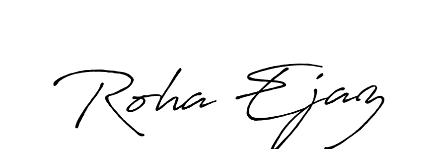 if you are searching for the best signature style for your name Roha Ejaz. so please give up your signature search. here we have designed multiple signature styles  using Antro_Vectra_Bolder. Roha Ejaz signature style 7 images and pictures png