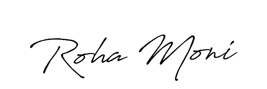 The best way (Antro_Vectra_Bolder) to make a short signature is to pick only two or three words in your name. The name Roha Moni include a total of six letters. For converting this name. Roha Moni signature style 7 images and pictures png