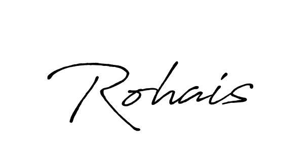 How to make Rohais name signature. Use Antro_Vectra_Bolder style for creating short signs online. This is the latest handwritten sign. Rohais signature style 7 images and pictures png