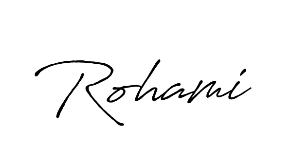 Make a beautiful signature design for name Rohami. Use this online signature maker to create a handwritten signature for free. Rohami signature style 7 images and pictures png