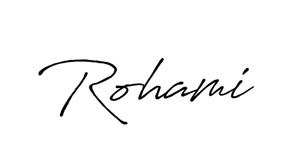 Make a beautiful signature design for name Rohami. Use this online signature maker to create a handwritten signature for free. Rohami signature style 7 images and pictures png