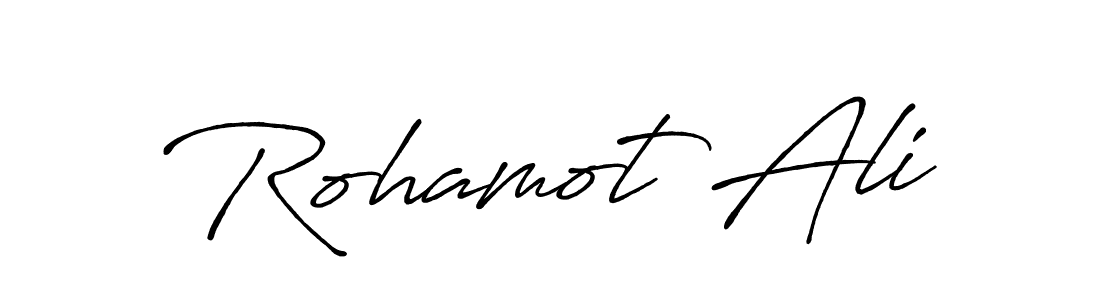 Design your own signature with our free online signature maker. With this signature software, you can create a handwritten (Antro_Vectra_Bolder) signature for name Rohamot Ali. Rohamot Ali signature style 7 images and pictures png