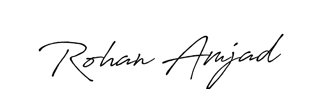 You can use this online signature creator to create a handwritten signature for the name Rohan Amjad. This is the best online autograph maker. Rohan Amjad signature style 7 images and pictures png