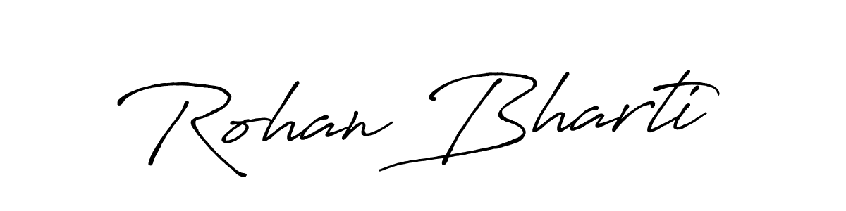 Create a beautiful signature design for name Rohan Bharti. With this signature (Antro_Vectra_Bolder) fonts, you can make a handwritten signature for free. Rohan Bharti signature style 7 images and pictures png