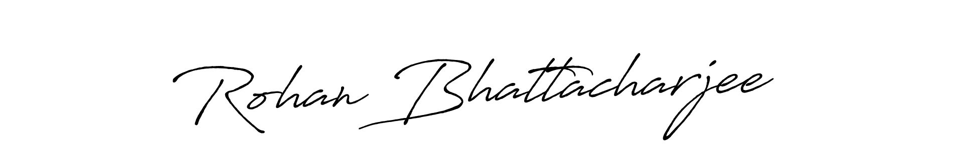 How to make Rohan Bhattacharjee name signature. Use Antro_Vectra_Bolder style for creating short signs online. This is the latest handwritten sign. Rohan Bhattacharjee signature style 7 images and pictures png