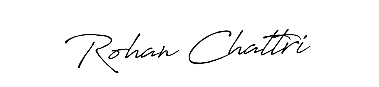 How to make Rohan Chattri name signature. Use Antro_Vectra_Bolder style for creating short signs online. This is the latest handwritten sign. Rohan Chattri signature style 7 images and pictures png