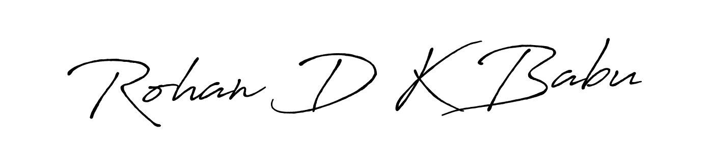 Also we have Rohan D K Babu name is the best signature style. Create professional handwritten signature collection using Antro_Vectra_Bolder autograph style. Rohan D K Babu signature style 7 images and pictures png