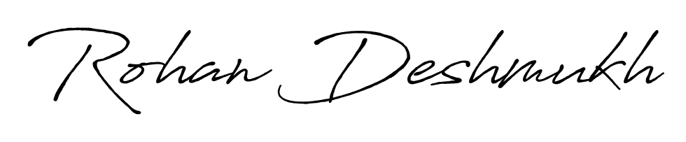 Create your official email sign-off with Rohan Deshmukh name in Antro_Vectra_Bolder style. Crisp, clean, and perfectly legible across all screens. Rohan Deshmukh signature style 7 images and pictures png
