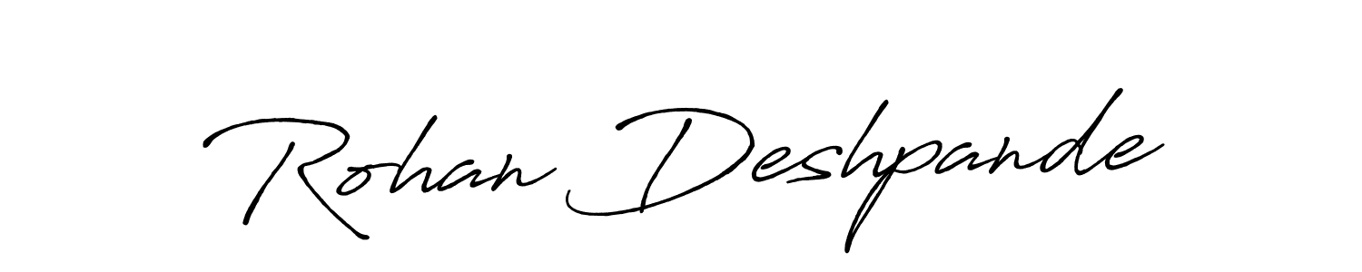 Antro_Vectra_Bolder is a professional signature style that is perfect for those who want to add a touch of class to their signature. It is also a great choice for those who want to make their signature more unique. Get Rohan Deshpande name to fancy signature for free. Rohan Deshpande signature style 7 images and pictures png