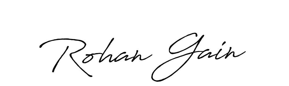 Make a beautiful signature design for name Rohan Gain. With this signature (Antro_Vectra_Bolder) style, you can create a handwritten signature for free. Rohan Gain signature style 7 images and pictures png