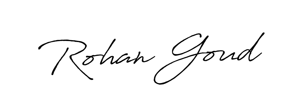 Use a signature maker to create a handwritten signature online. With this signature software, you can design (Antro_Vectra_Bolder) your own signature for name Rohan Goud. Rohan Goud signature style 7 images and pictures png