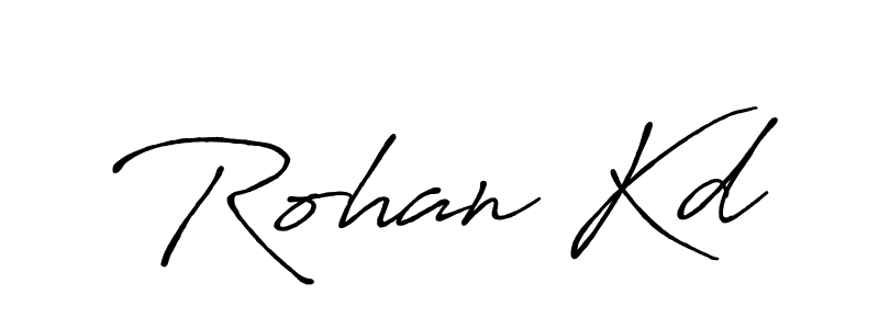 Rohan Kd stylish signature style. Best Handwritten Sign (Antro_Vectra_Bolder) for my name. Handwritten Signature Collection Ideas for my name Rohan Kd. Rohan Kd signature style 7 images and pictures png