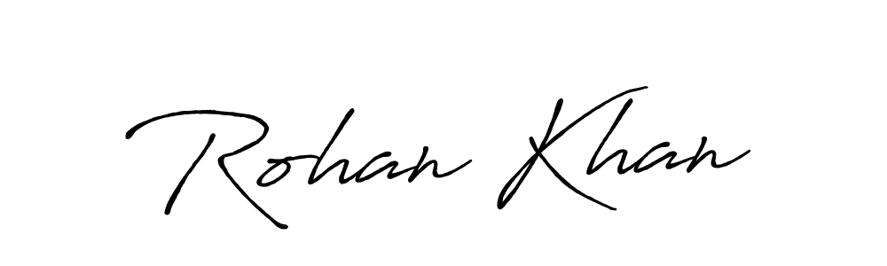 Make a beautiful signature design for name Rohan Khan. With this signature (Antro_Vectra_Bolder) style, you can create a handwritten signature for free. Rohan Khan signature style 7 images and pictures png