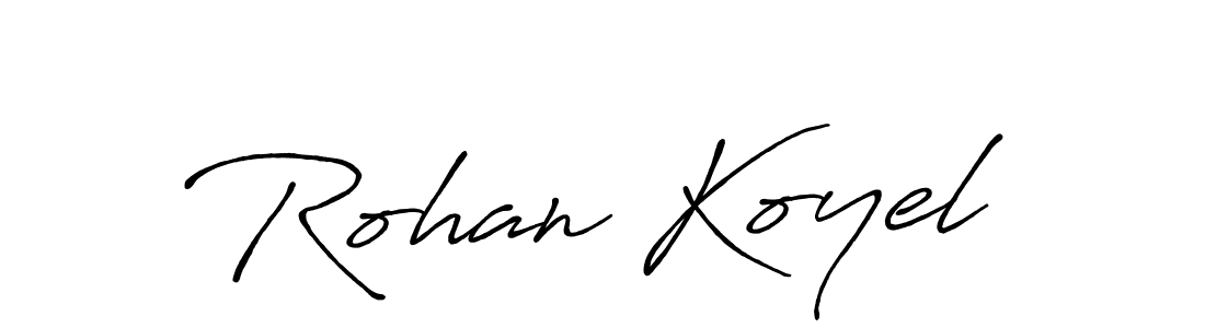 Rohan Koyel stylish signature style. Best Handwritten Sign (Antro_Vectra_Bolder) for my name. Handwritten Signature Collection Ideas for my name Rohan Koyel. Rohan Koyel signature style 7 images and pictures png