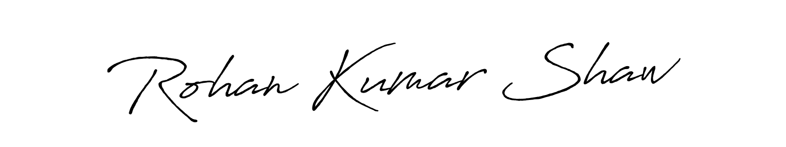 The best way (Antro_Vectra_Bolder) to make a short signature is to pick only two or three words in your name. The name Rohan Kumar Shaw include a total of six letters. For converting this name. Rohan Kumar Shaw signature style 7 images and pictures png