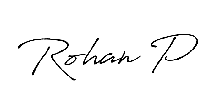 Similarly Antro_Vectra_Bolder is the best handwritten signature design. Signature creator online .You can use it as an online autograph creator for name Rohan P. Rohan P signature style 7 images and pictures png