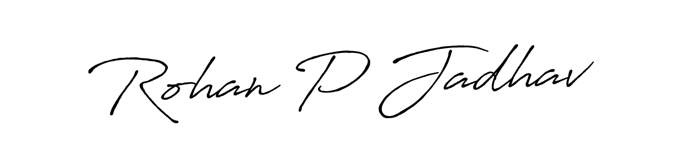 Use a signature maker to create a handwritten signature online. With this signature software, you can design (Antro_Vectra_Bolder) your own signature for name Rohan P Jadhav. Rohan P Jadhav signature style 7 images and pictures png