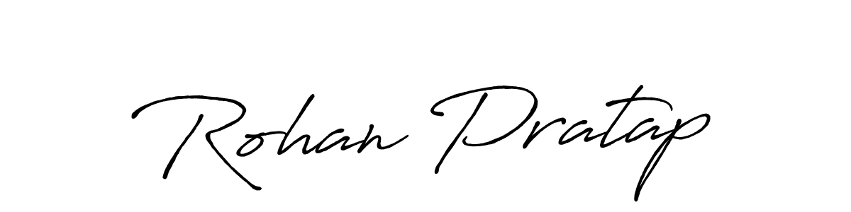 Make a beautiful signature design for name Rohan Pratap. With this signature (Antro_Vectra_Bolder) style, you can create a handwritten signature for free. Rohan Pratap signature style 7 images and pictures png